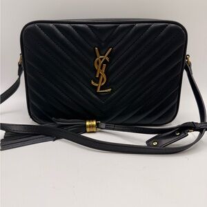Saint Laurent Black and Gold Crossbody Bag